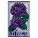 Purple Hydrangea Welcome Banner Flag