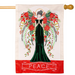 Floral Angel Applique Banner Flag