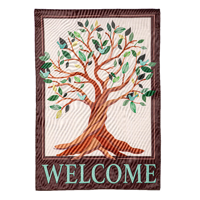 Tree of Life Applique Decorative Flag