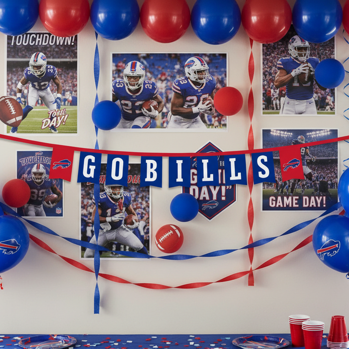 8' Buffalo Bills Party Pennant String Banner
