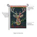 Patterned Reindeer Applique Garden Flag