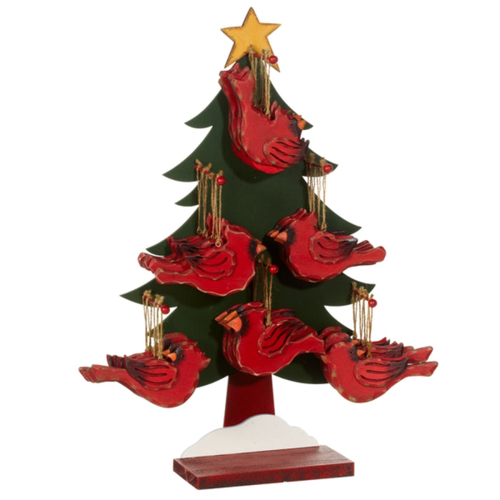 Assorted Styles Red Cardinal Wooden Ornament