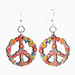 Blossom Peace Sign Wood Earrings