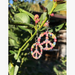 Blossom Peace Sign Wood Earrings