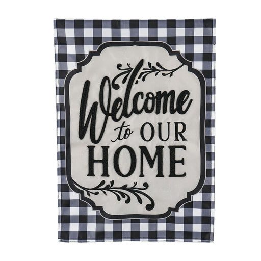 Classic Welcome to Our Home Applique Garden Flag
