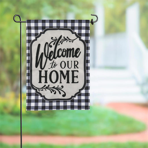 Classic Welcome to Our Home Applique Garden Flag