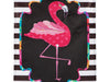 Flamingo Stripes & Flowers Garden Flag
