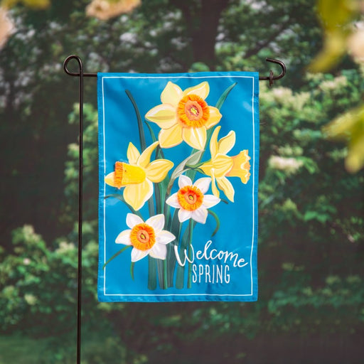 Spring Daffodils Applique Garden Flag