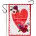 Lace Heart Applique Garden Flag
