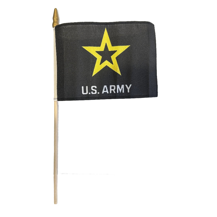 4x6" US Army Gold Star Logo Stick Flag