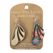 Paisley Butterfly Wing Wood Earrings