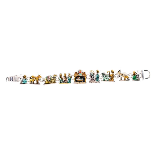 Nativity Scene Silver Plated Bracelet