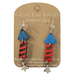 4th of July Firework Wood Earrings
