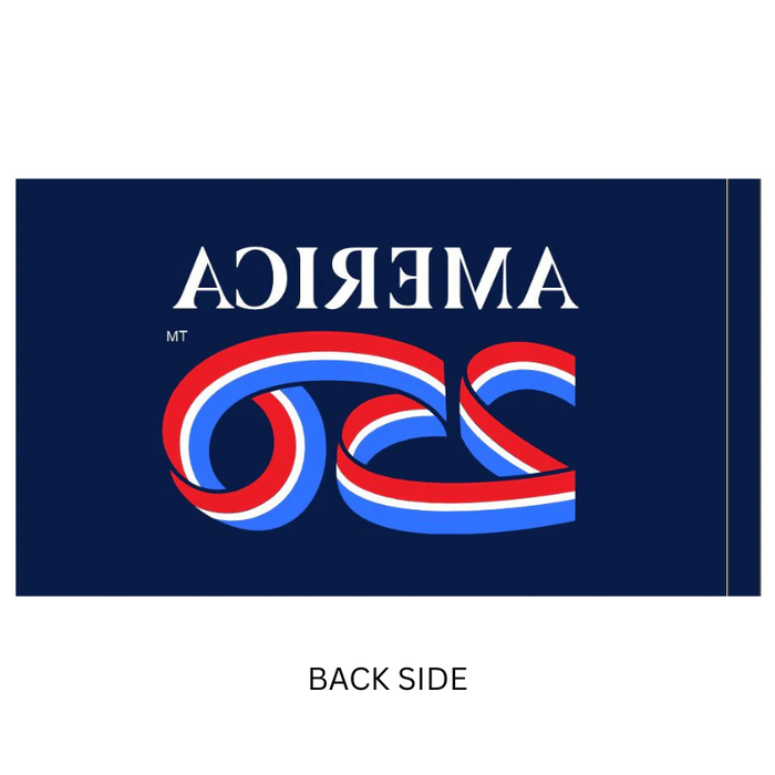 3x5' America 250th Anniversary Blue Nylon Indoor Flag