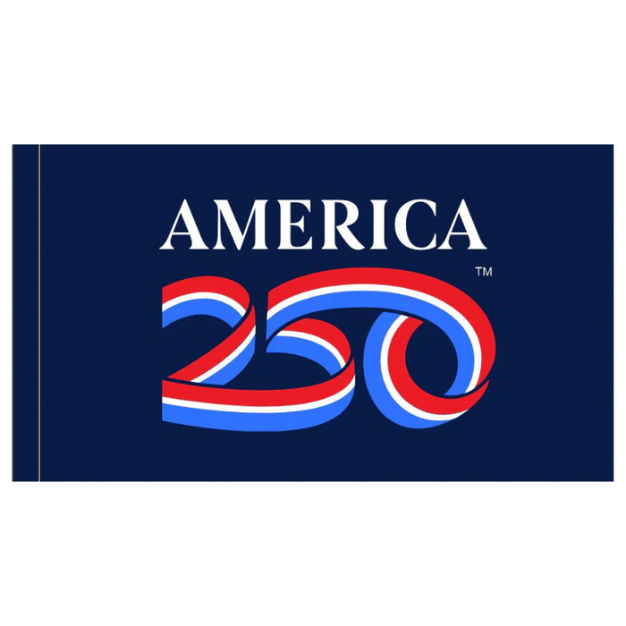3x5' America 250th Anniversary Blue Nylon Indoor Flag