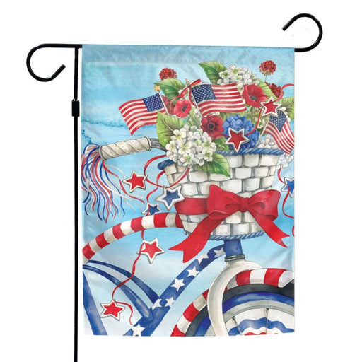 Patriotic Bicycle Garden Flag