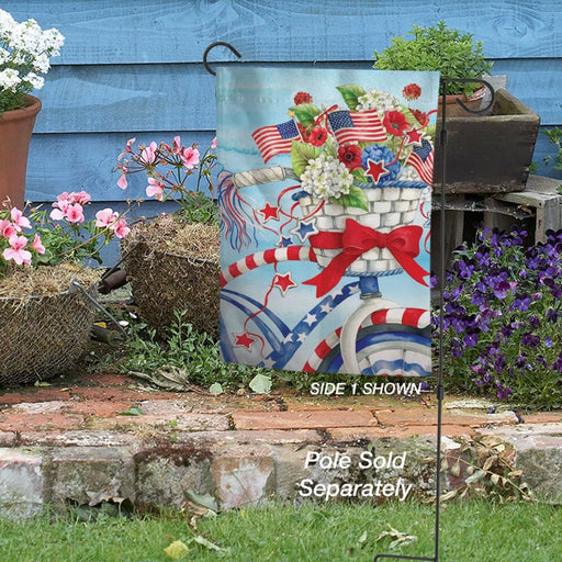 Patriotic Bicycle Garden Flag