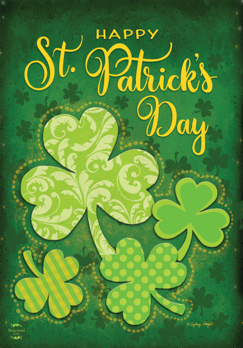 Lucky Shamrocks Banner Flag