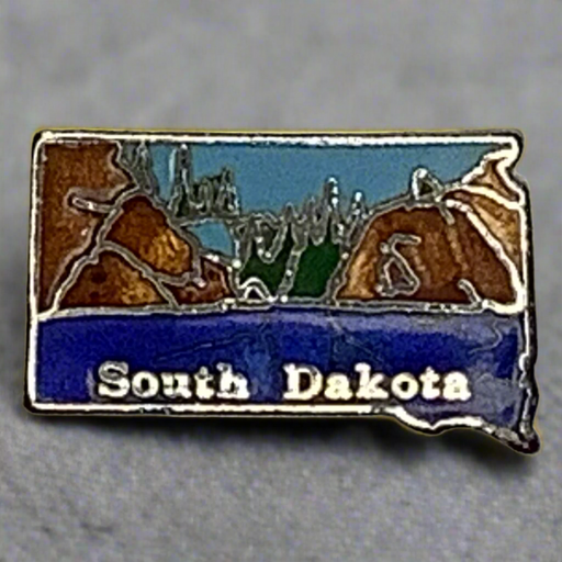 South Dakota Small Map Lapel Pin 2025