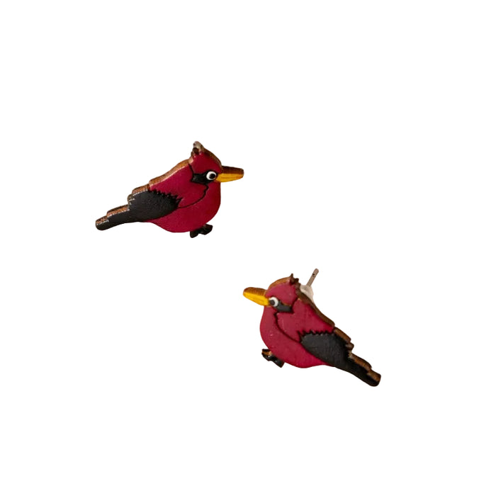 Carmesi Cardinal Gourd Stud Earrings