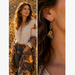 Monarch Butterfly Sleeping Wing Wood Earrings