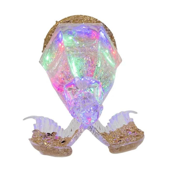 10.25" Acrylic Angel Light Up Water Lantern