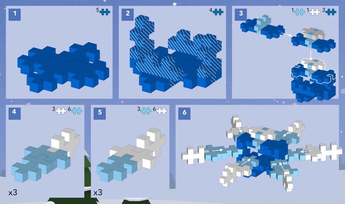 Winter Mix Plus Plus 70 Piece Puzzle in Tube