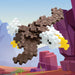 Toy building block set of a bald eagle puzzle with instructions included