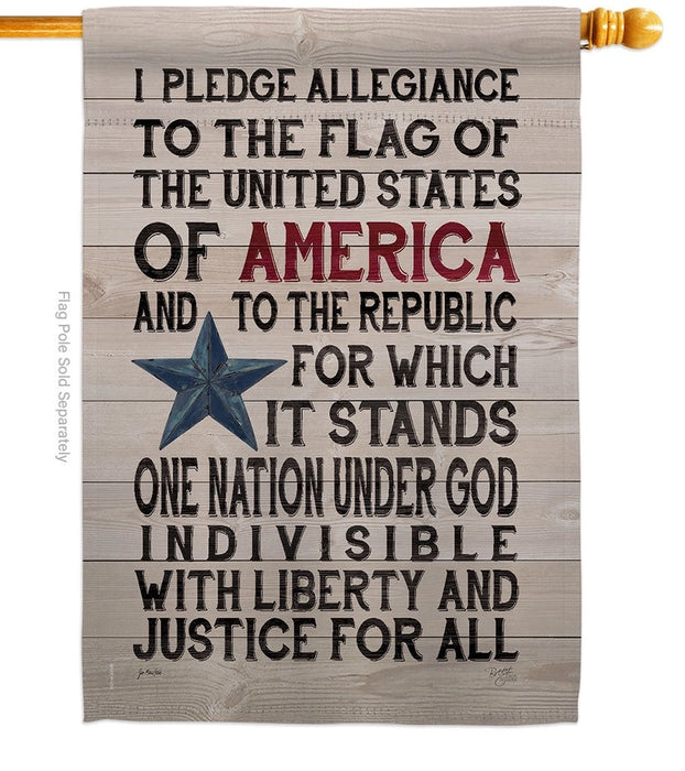 Pledge of Allegiance Americana Banner Flag
