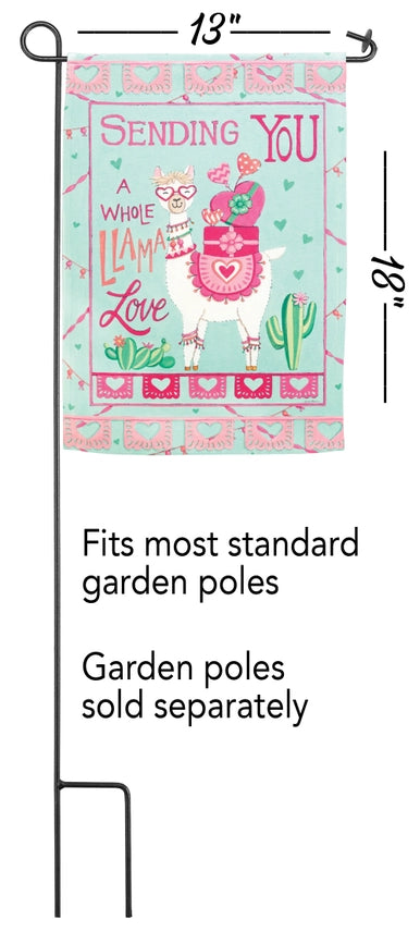 A Whole Llama Love Garden Flag