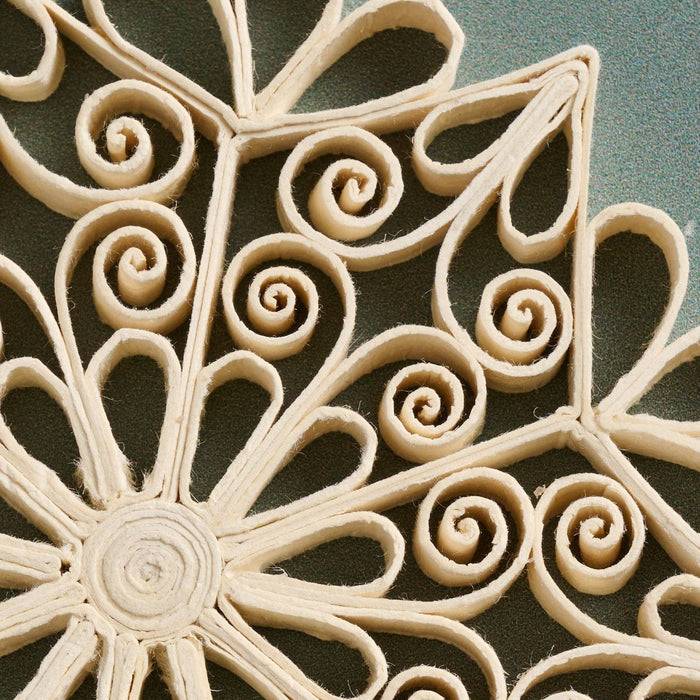 Cream Snowflake Quilled Paper Ornament