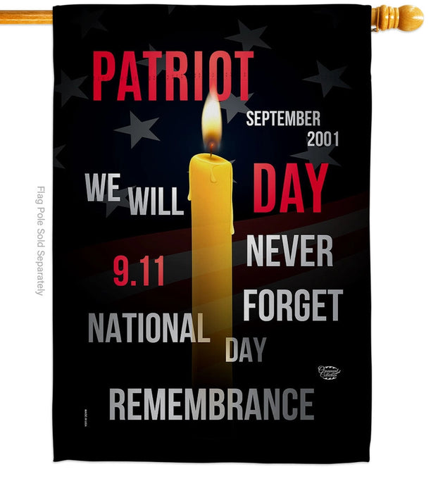 Patriot Day Candle Banner Flag