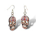 Sugar Skull Heart Wood Earrings