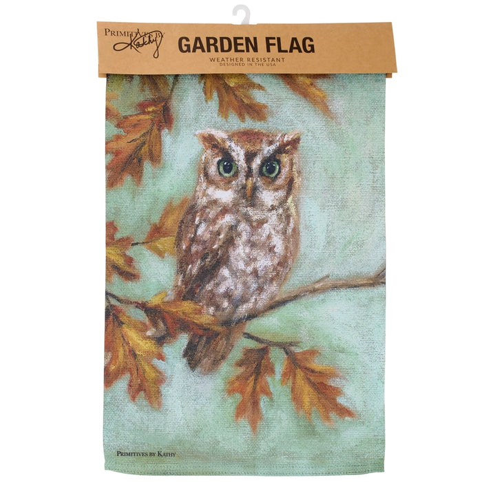 Autumnal Owl Garden Flag