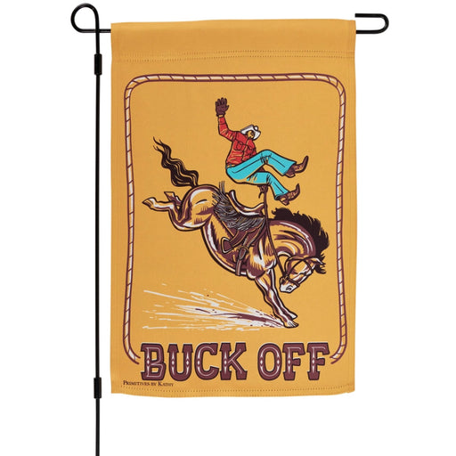 Buck Off Cowboy Garden Flag