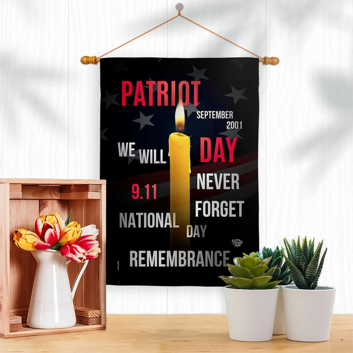 Patriot Day Candle Banner Flag