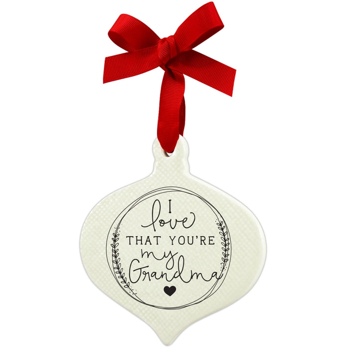 Love Grandma Doodle Ceramic Ornament