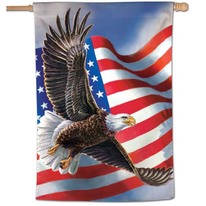 Patriotic Flying Eagle Banner Flag