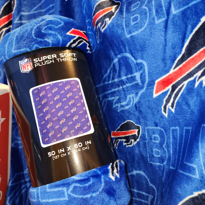 Buffalo Bills Scatter Print Flannel Fleece Blanket