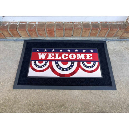 Patriotic Welcome Mini Switch Doormat Insert
