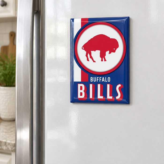 Buffalo Bills Retro Ring Metal Magnet