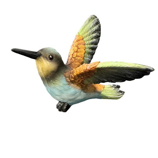 Hummingbird w/ Sky Blue Belly Resin Figurine