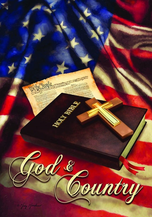 God & Country Garden Flag