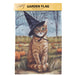 Witch Cat in Patch Garden Flag
