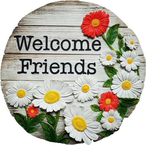 Welcome Friends Daisies Stepping Stone/Wall Decor