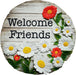 Welcome Friends Daisies Stepping Stone/Wall Decor