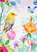 Whimsical Bird Burlap Decorative Flag