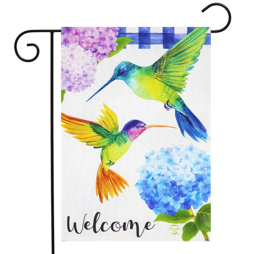 Hummingbirds & Hydrangeas Garden Flag