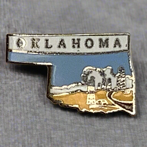 Oklahoma Map Lapel Pin 2025