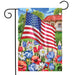 Americana Garden Floral Garden Flag